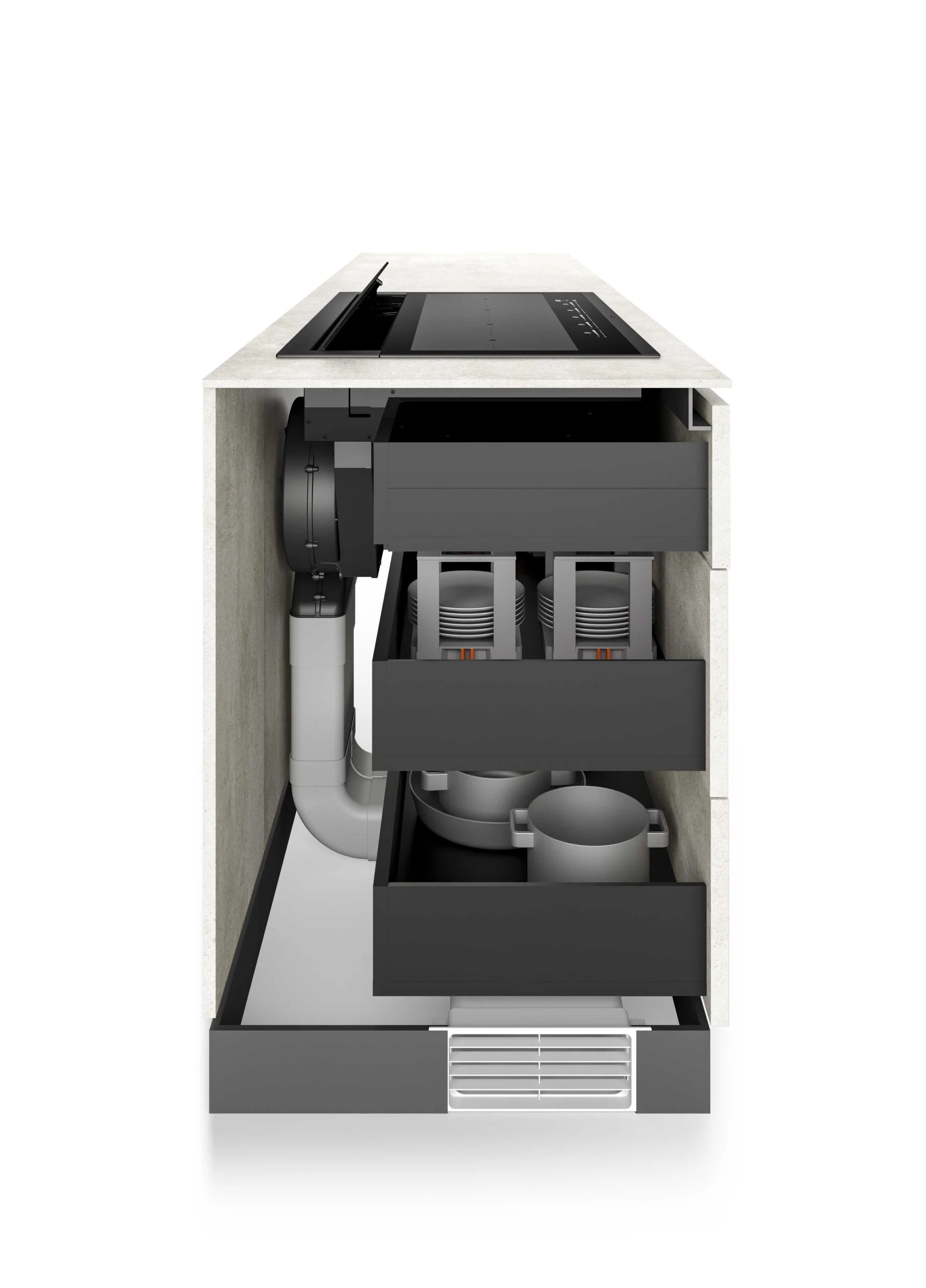 Airforce Innova Visio Plus 90cm Rear Venting Induction hob with Vertical Rear Motor- Externally Ducted - Image 3