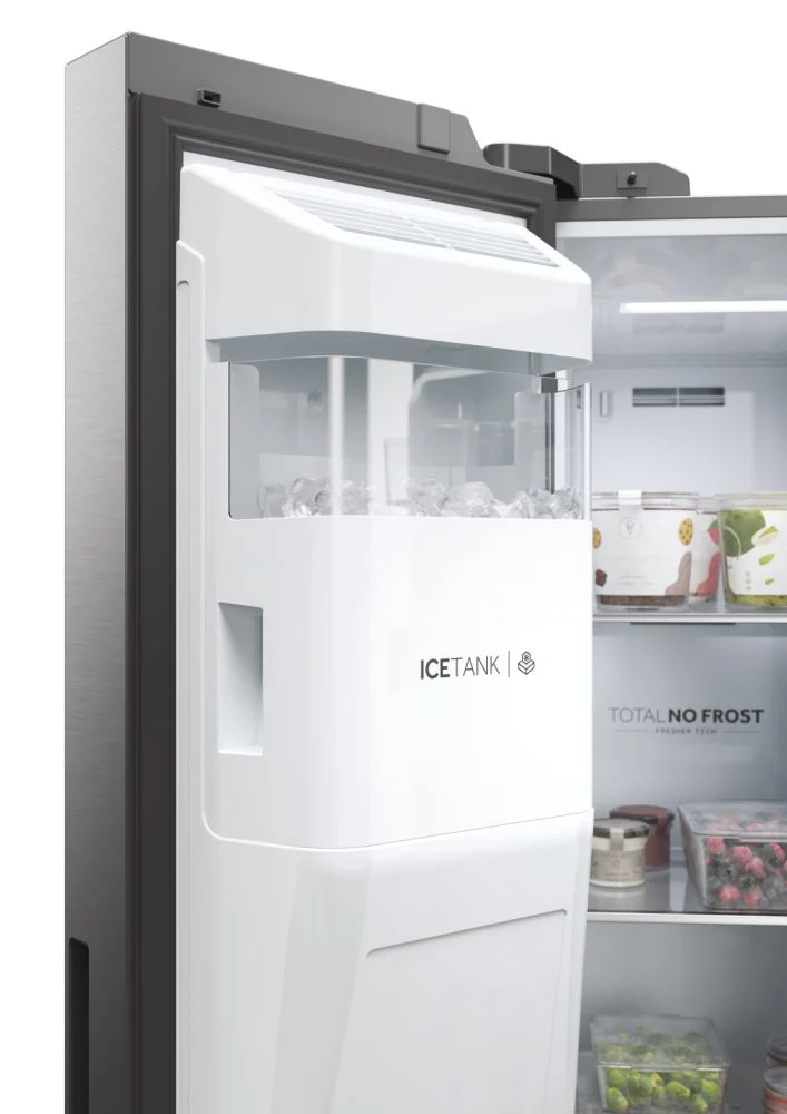 Haier HSW59F18DIMM(UK) 90cm Fridge Freezer with Water dispenser- Platinum Inox - Image 6