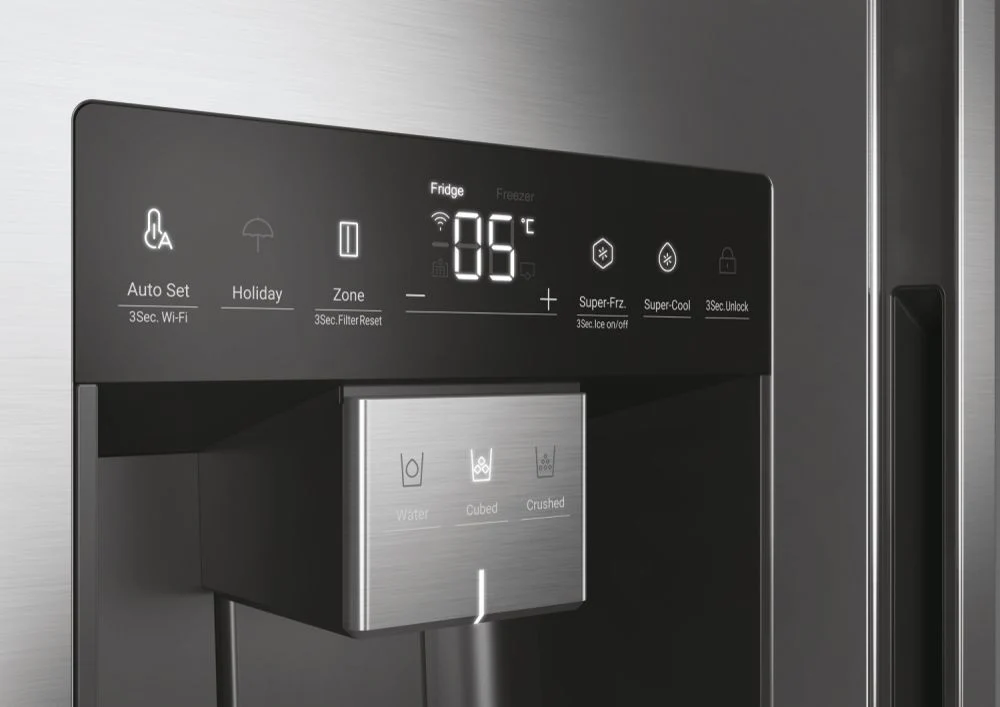 Haier HSW59F18DIMM(UK) 90cm Fridge Freezer with Water dispenser- Platinum Inox - Image 7