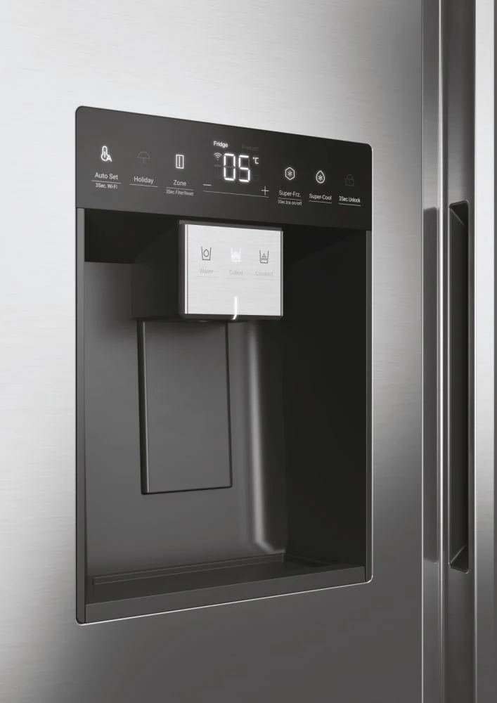 Haier HSW59F18DIMM(UK) 90cm Fridge Freezer with Water dispenser- Platinum Inox - Image 8