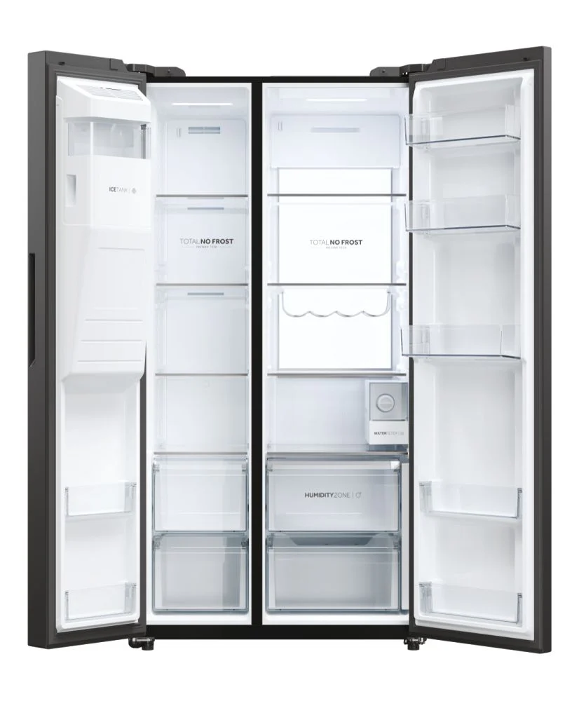 Haier HSW79F18DIPT(UK) 90cm Fridge Freezer with Water Dispenser- Black - Image 3