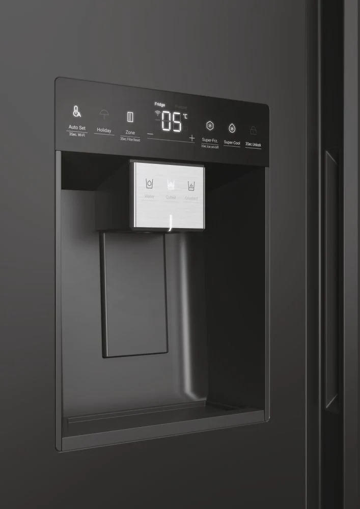 Haier HSW79F18DIPT(UK) 90cm Fridge Freezer with Water Dispenser- Black - Image 6