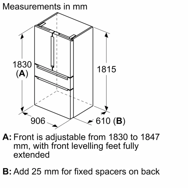 Siemens iQ700 70/30 French Fridge Freezer MultiDoor Black KF96RSBEA - Image 7