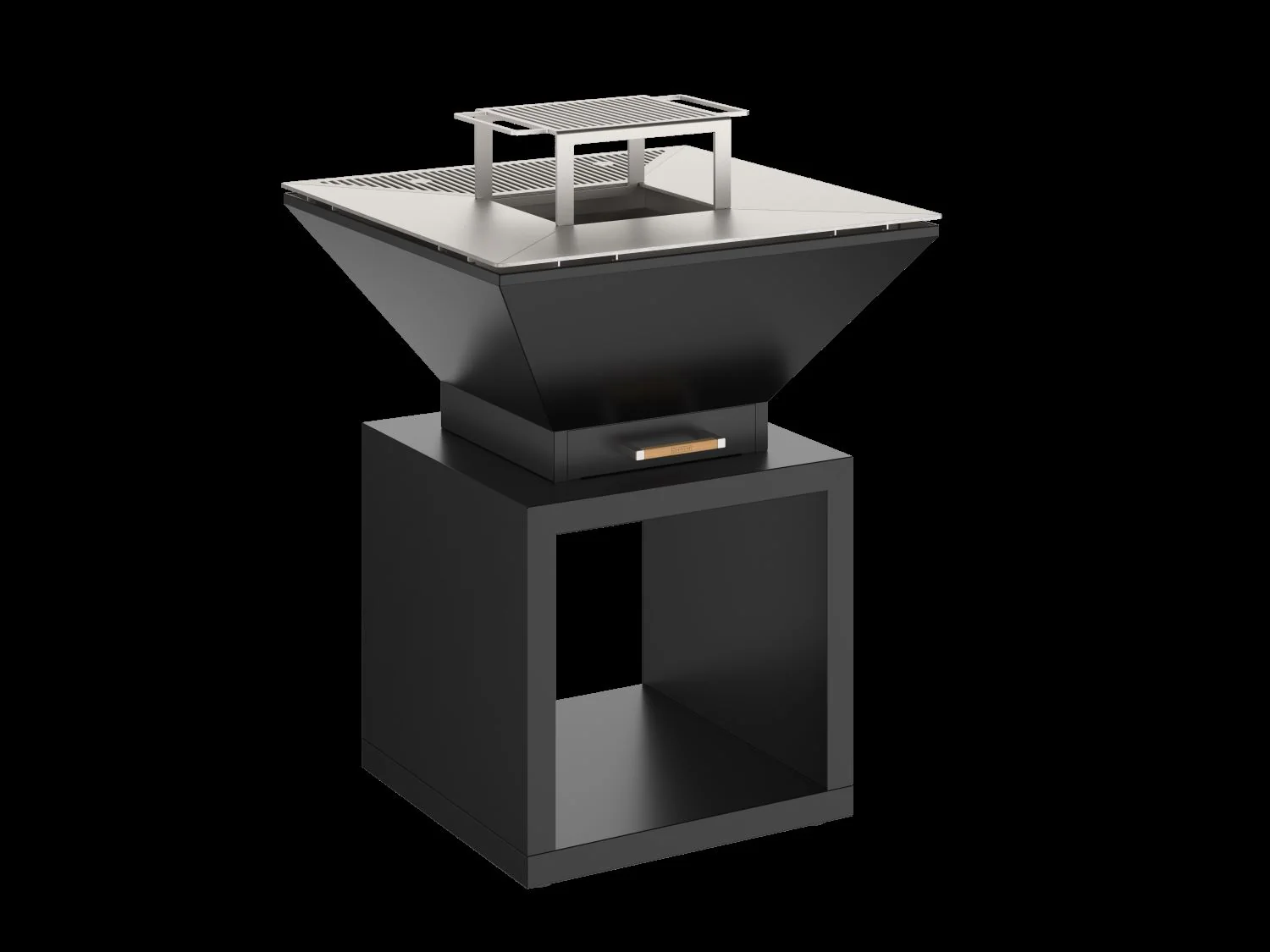 Oveneat OFP-WV-00000G Charcoal Grey BBQ Tower with wood storage includes Cover,cooking grill & grilled plate - Image 8