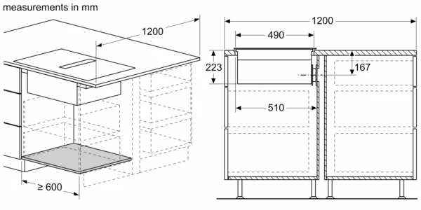 Bosch Series 8 Induction Hob With Integrated Extraction 80cm Surface Mount With Frame PXX875D67E - Image 14